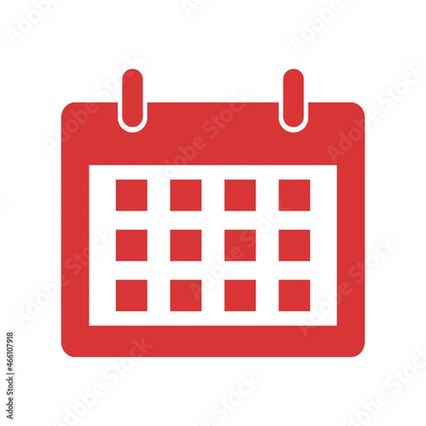 Fototapeta Calendar vector icon. Red symbol