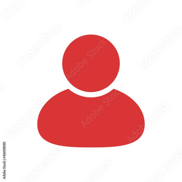 Obraz User vector icon. Red symbol