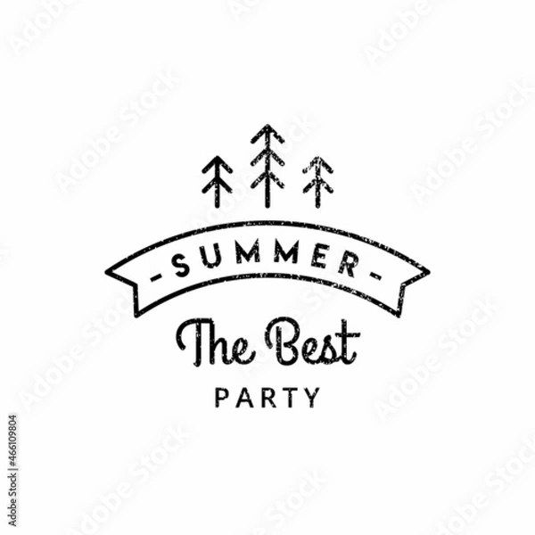 Fototapeta Logo Template -  Touring, Summer, holidays, labels and badges retro typography design logo. Templates for greeting cards, posters and apparel design. Vector illustration.