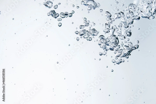 Obraz Bubbles of water on blue background