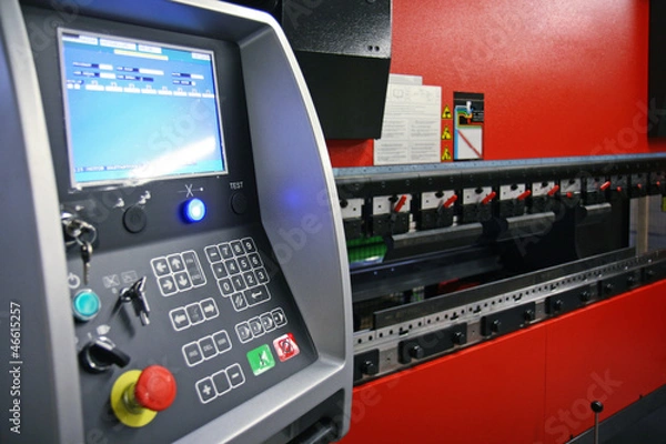 Fototapeta control panel of CNC press brake machine