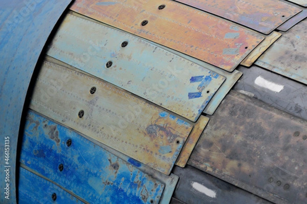 Obraz Old metal panel with stripped paint