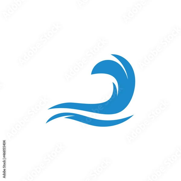 Fototapeta Water wave icon vector