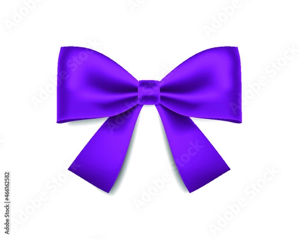 Fototapeta Violet bow isolated on a white background