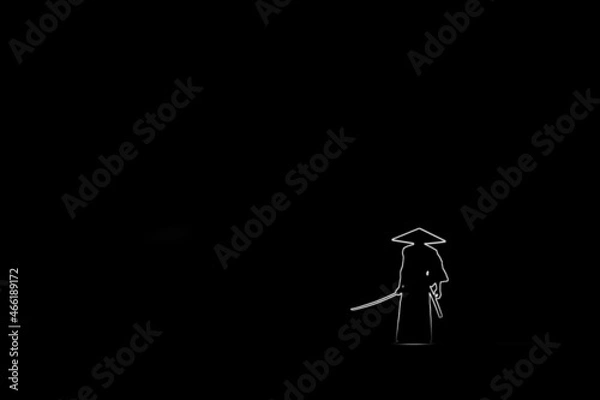 Obraz samurai vector