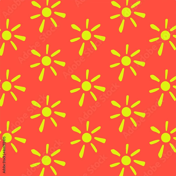 Fototapeta Sun Pattern Background. Social Media Post. Vector Illustration.