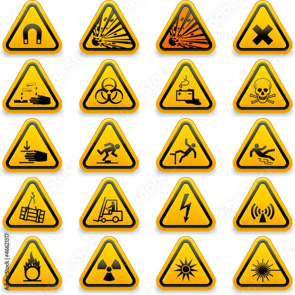 Obraz Standard hazard symbols