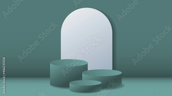 Obraz Vector background 3d podium minimal style. Backdrop for presentation product.
