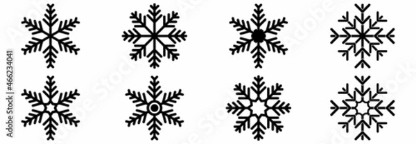 Fototapeta snowflake icon set, snowflake vector set sign symbol