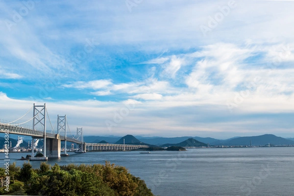 Fototapeta 瀬戸大橋と瀬戸内海