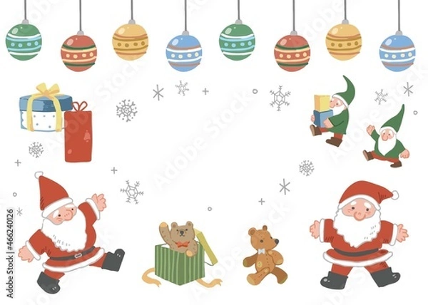 Fototapeta クリスマスイラスト