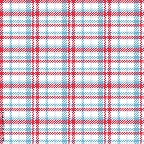 Fototapeta Blue and white Scottish cage. Winter Pattern. Plaid. Seamless Pattern