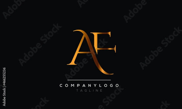 Obraz Abstract Letter Initial AF FA Vector Logo Design Template