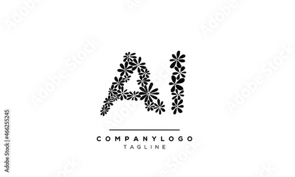 Obraz Abstract Letter Initial AI IA Vector Logo Design Template