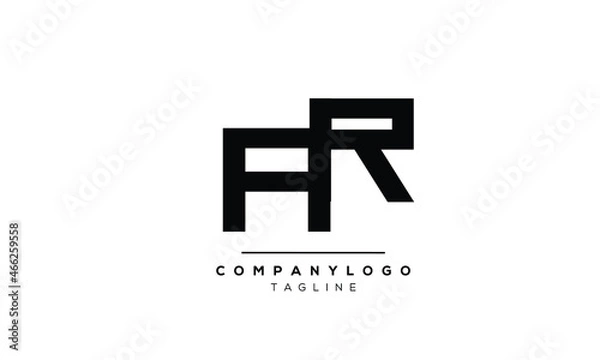 Obraz Abstract Letter Initial AR RA Vector Logo Design Template