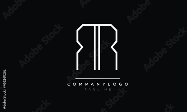 Obraz Abstract Letter Initial RR Vector Logo Design Template