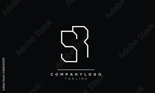 Obraz Abstract Letter Initial SR RS Vector Logo Design Template