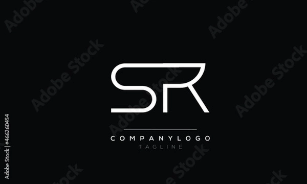 Obraz Abstract Letter Initial sr rs  Vector Logo Design Template
