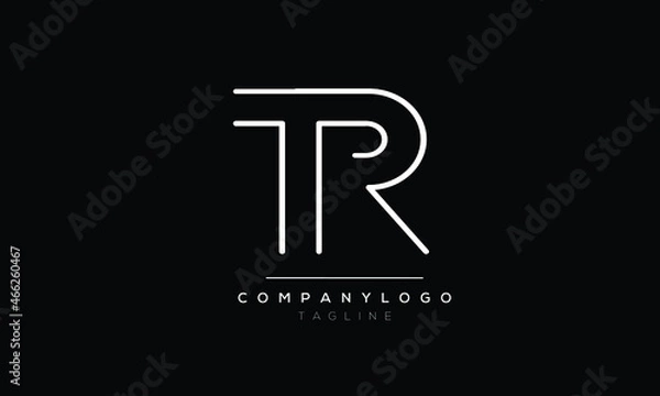 Obraz Abstract Letter Initial TR RT Vector Logo Design Template