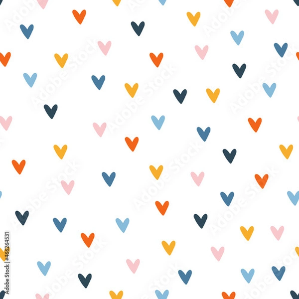 Obraz Seamless pattern with colorful hearts