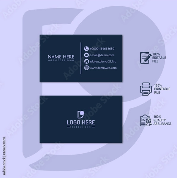 Obraz Visiting card template & Visiting card.