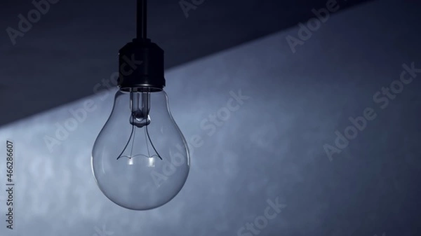 Obraz Electrical blackout. Unlit bulb shows a general blackout. 