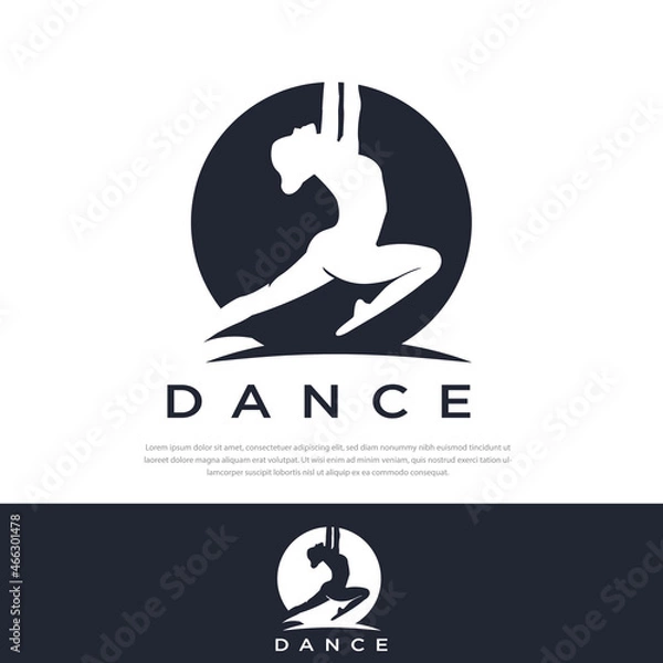 Fototapeta Dance logo vector design symbol