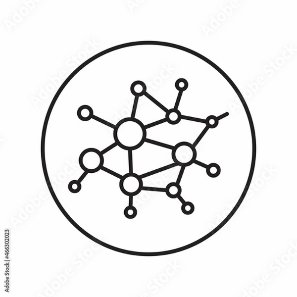 Fototapeta Global network icon. Social connections sign