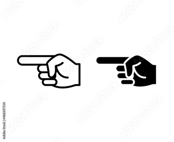 Obraz finger pointing icon vector for websites