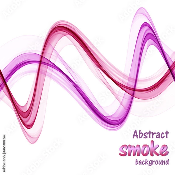 Obraz Bright colored abstract waves on a white background