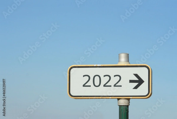 Fototapeta panneau nouvelle année éàéé