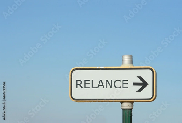 Fototapeta panneau de relance économique