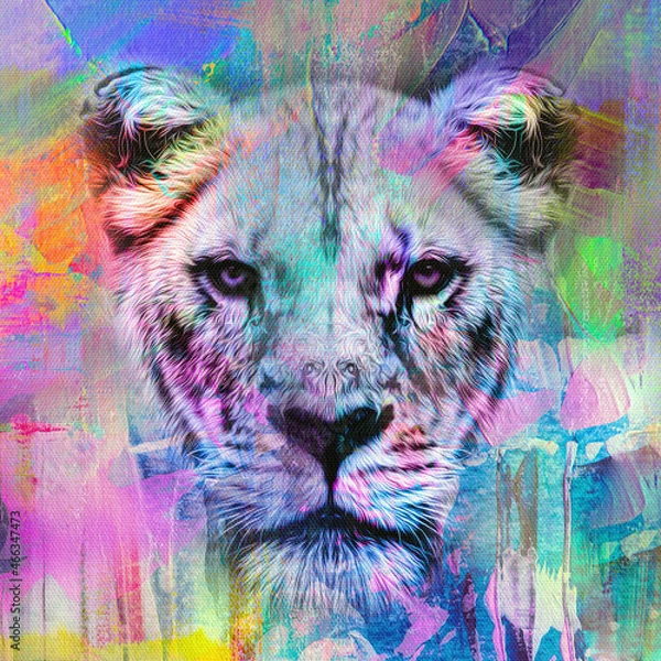 Obraz close up portrait of a lion