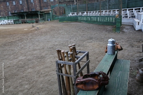 Obraz １９５０年代野球場、撮影セット