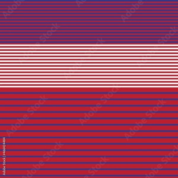 Fototapeta Red Navy Double Striped seamless pattern design