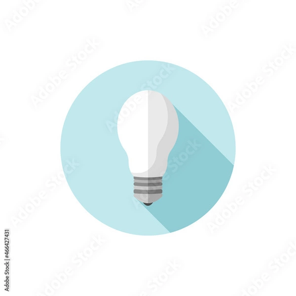 Obraz Vector flat design icon bulb. Vector illustration