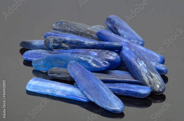 Obraz Natural kyanite stones on dark background 