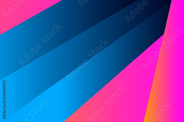 Obraz Minimal cover graphic, copy space design. Neon pink blue gradient colors. Abstract 80s texture geometric pattern lines. Dynamic stripes fluid trendy background. Artistic simple modern template vector