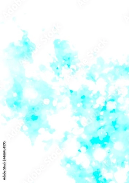 Fototapeta 幻想的な水彩の水色テクスチャ背景
