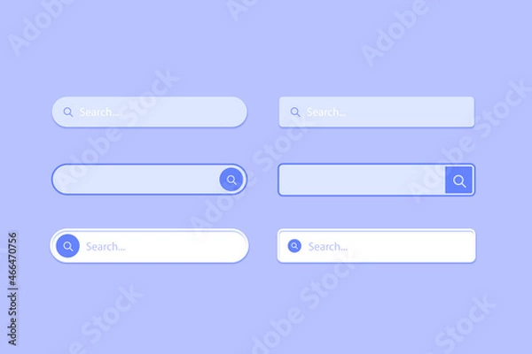 Obraz Search Bar for ui, design and web site. Search Address and navigation bar icon. Collection of search form templates for websites