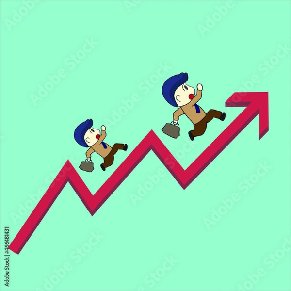 Fototapeta banking, chart, concepts, currency, determination, economy, effort, finance, graph, horizontal, ideas, investment, loss, men, one person, risk, running, trading, urgency, wealth, briefcase, businessma