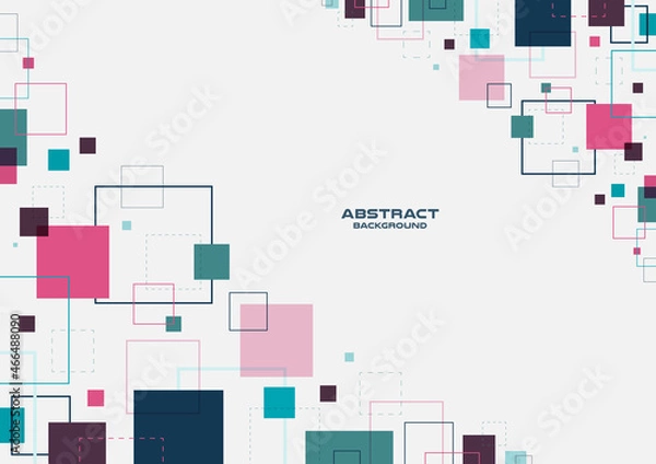 Obraz Geometric abstract  background , Vector and illustration banner poster template