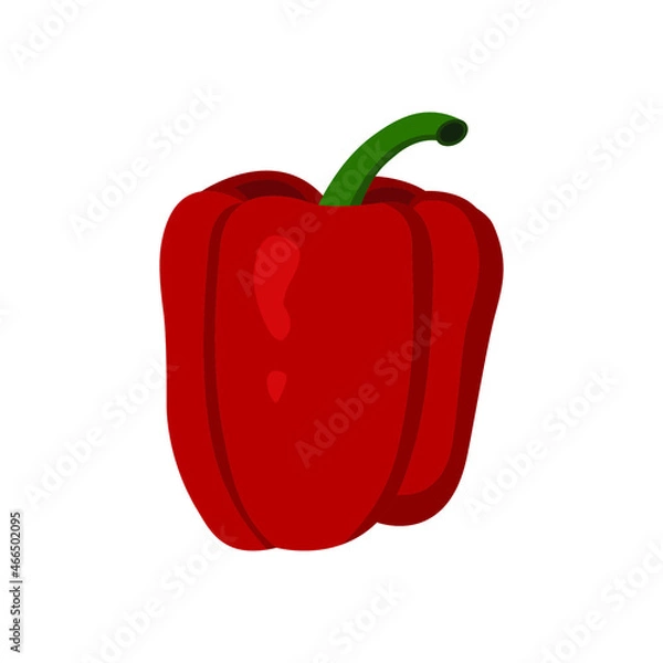 Obraz Flat Red Pepper Vegetable Food Vector Design Illustration