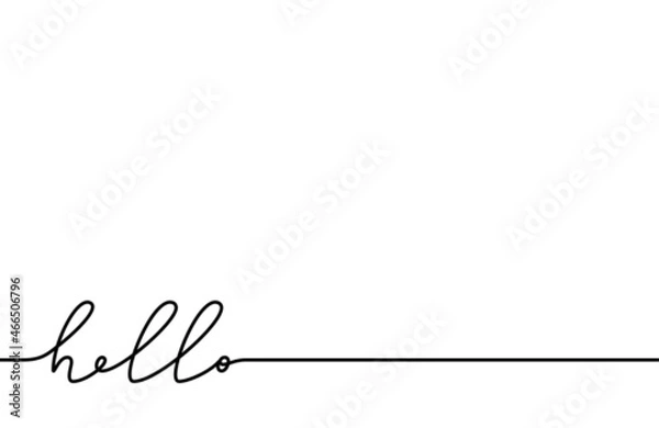 Fototapeta Hello. Vector handwritten calligraphy background. World hello day