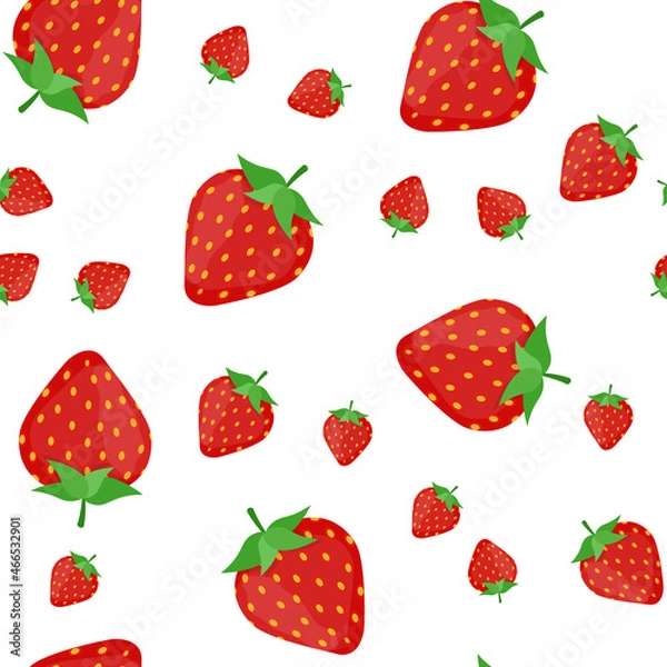 Obraz Simple Sweet Strawberry Seamless Pattern Background. Vector Illustration EPS10