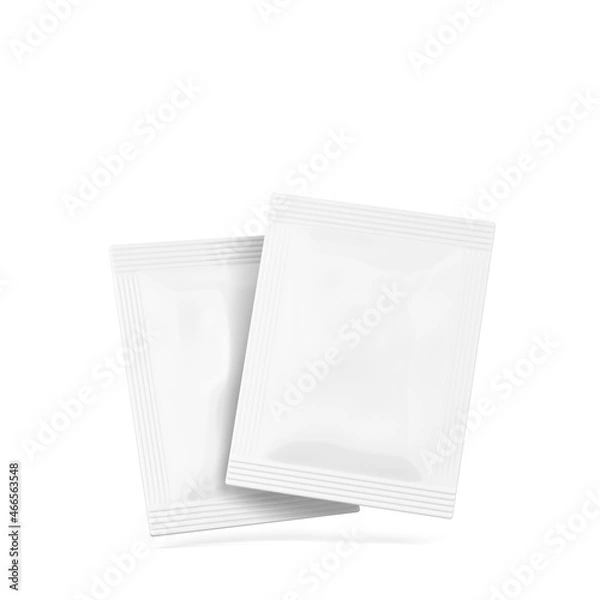 Fototapeta Blank sachet packaging mockup