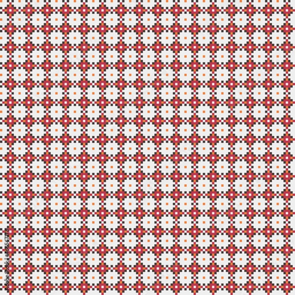 Fototapeta Abstract Cross Pattern generative computational art illustration