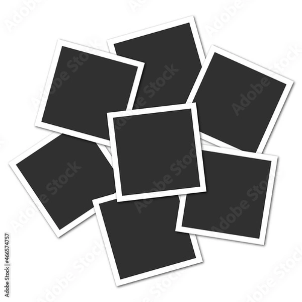 Obraz Seven photorealistic blank retro photo frames. Vector illustration