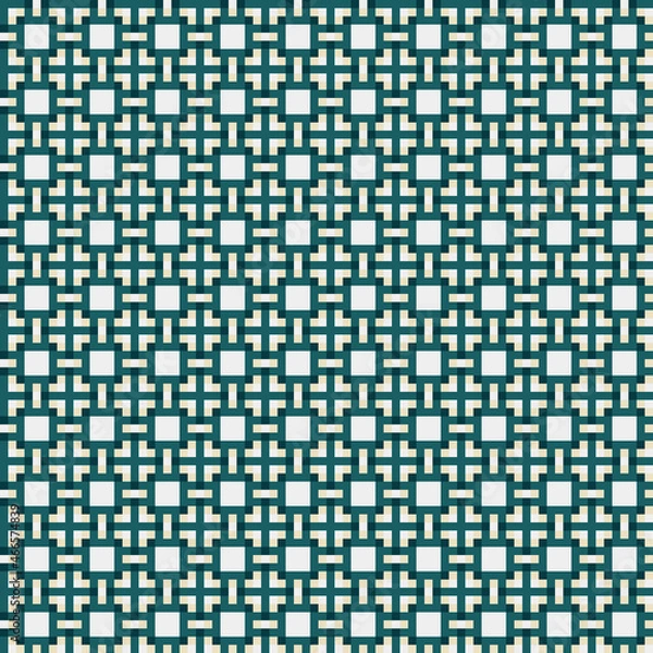 Fototapeta Abstract Cross Pattern generative computational art illustration