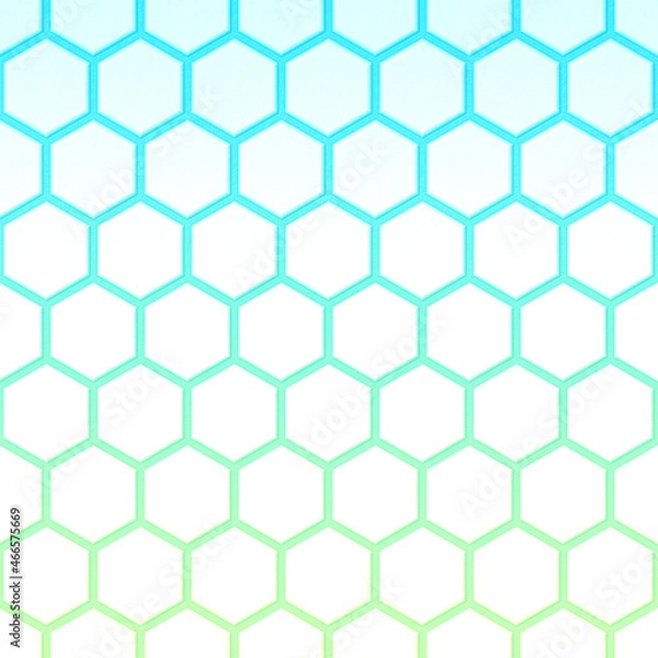 Obraz Colorful hexagon texture background. Pattern background. 3d rendering. Hexagon brick wall.
